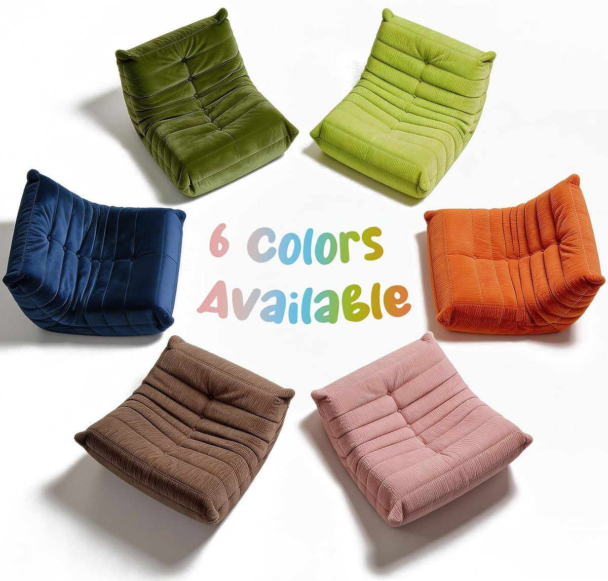 Bean Bag Chair for Adults, High-Density Foam, Dutch Velvet, Green