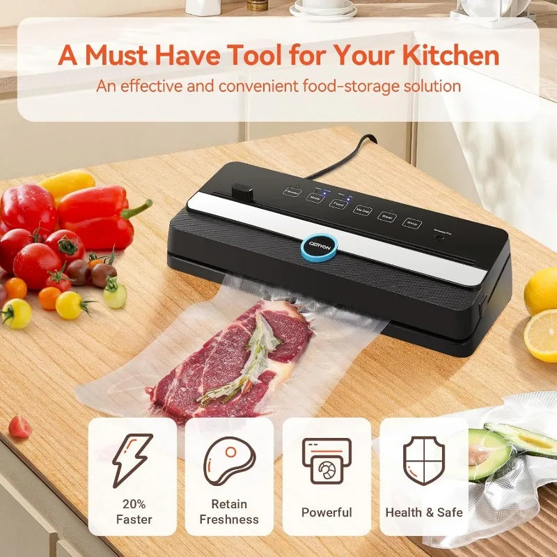 Automatic Vacuum Sealer with Built-In Cutter
