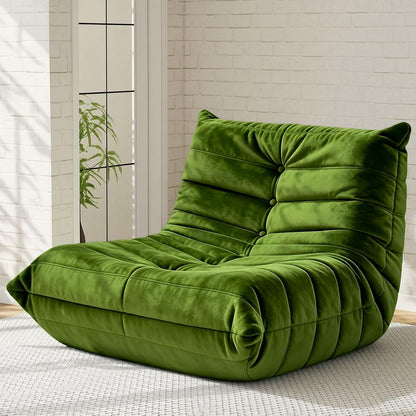 Bean Bag Chair for Adults, High-Density Foam, Dutch Velvet, Green