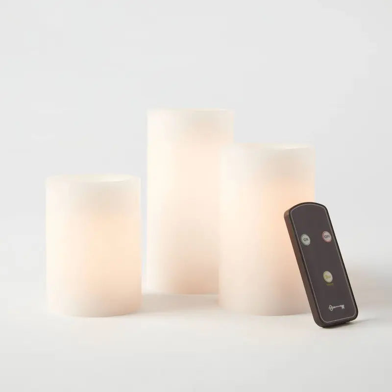 Enchanting 3-Pack LED Flameless Candles with Realistic Black Wicks – Perfect for Any Home Decor